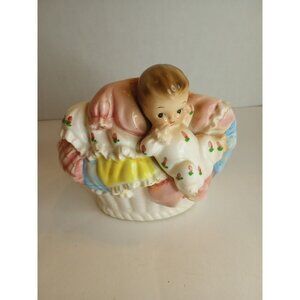 Vintage Baby Napco Napcoware Ceramic Planter Nursery Kitsch SEE PICS